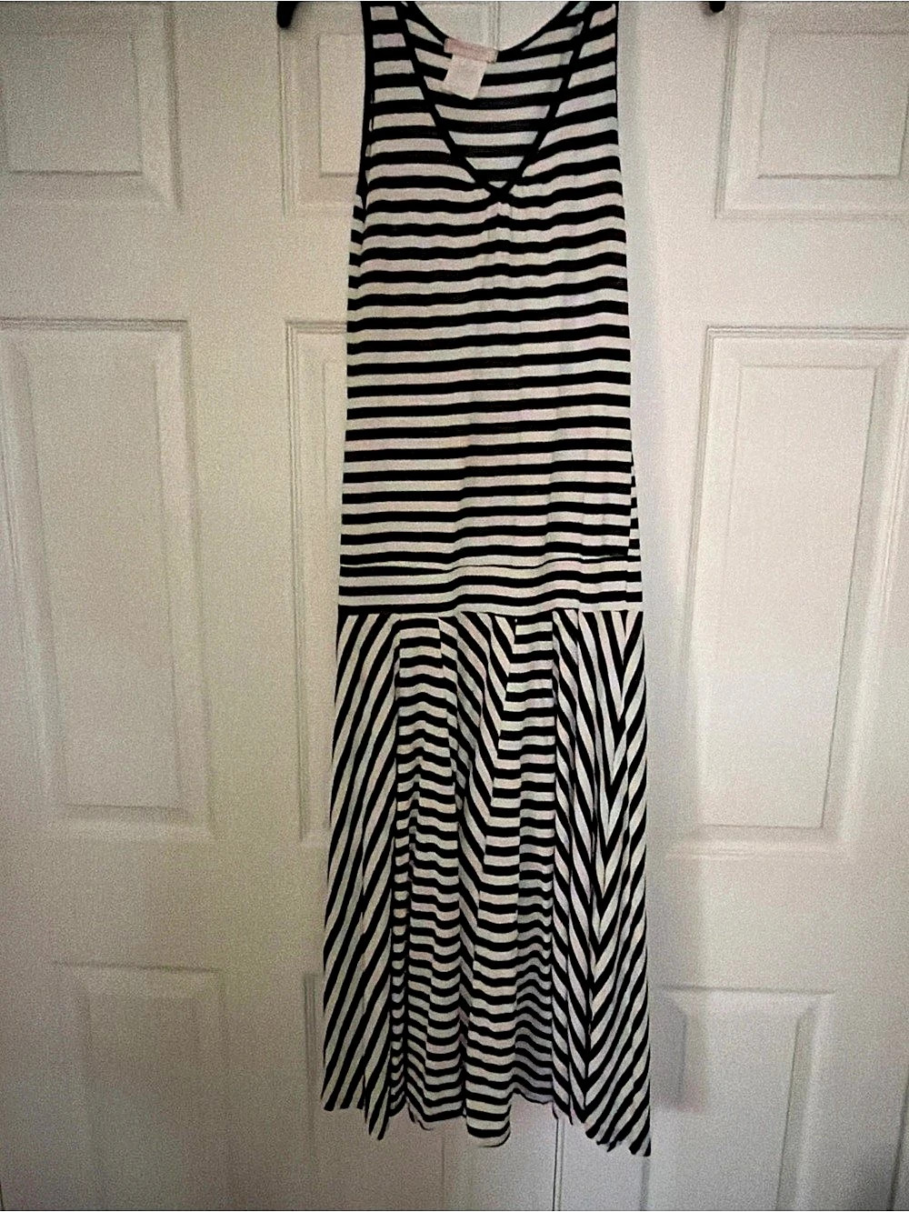 Romeo & Juliet Couture Striped Maxi Dress Black & White
